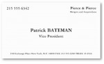 Patrick Bateman Business Card