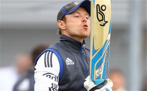The eighth wonder of the world takes a moment to appreciate the well-worn middle of his bat