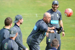 Boog demonstrates how his batsmen need to use their heads more.