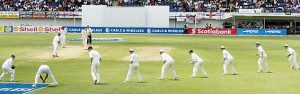 Matthew Hoggard in the gully: the ultimate pisstake.