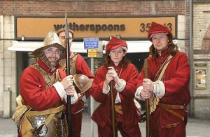 Despite the cheap ale, the new Wetherspoons at Naseby wasn't overly popular with the pretend soldiers. 