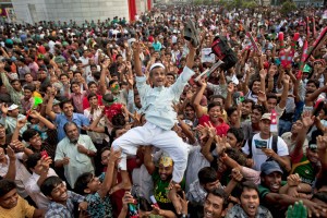 They'll be taking their shoes off in the streets of Chittagong tonight. 