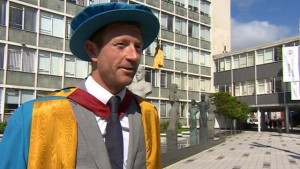 Paul Collingwood: no MBE but a MSc in wearing funny hats. 