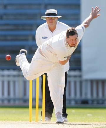 Intimidating Essex opening quick Jesse Ryder putting the fear of God into the tourists.