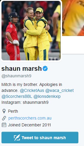 Which leaves the Mitch Marsh fan club with precisely one member.